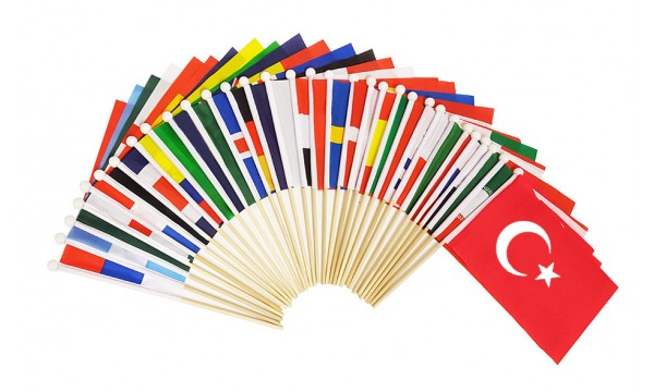 Euro 2024 - 9"x6" Wooden Table Flag Pack 